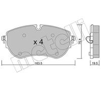 Plaquettes de frein 22-1172-0 METELLI pour VW AMAROK