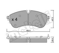 Plaquettes de frein 22-1173-0 METELLI pour VW MAN