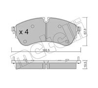 METELLI 22-1173-1 Plaquettes de frein