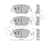 Plaquettes de frein 22-1177-0 METELLI pour OPEL INSIGNIA B Grand Sport
