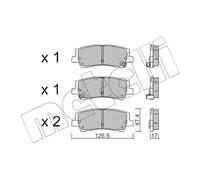 Plaquettes de frein 22-1184-0 METELLI pour FORD USA MUSTANG Coupé