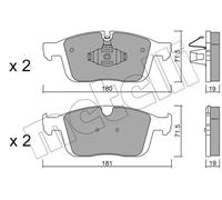 Plaquettes de frein 22-1188-0 METELLI pour VOLVO XC60 I SUV