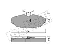 METELLI 22-1190-0 Plaquettes de frein