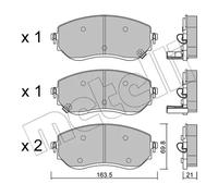 Plaquettes de frein 22-1191-0 METELLI pour MERCEDES-BENZ CLASSE X