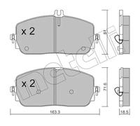 Plaquettes de frein 22-1194-0 METELLI pour MERCEDES-BENZ CLA EQB GLA