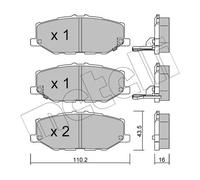 Plaquettes de frein 22-1215-0 METELLI pour SUZUKI