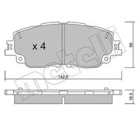 METELLI 22-1227-0 Plaquettes de frein