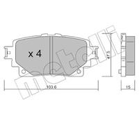 METELLI 22-1229-0 Plaquettes de frein