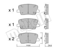 METELLI 22-1232-0 Plaquettes de frein