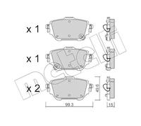 Plaquettes de frein 22-1236-0 METELLI pour TOYOTA COROLLA A trois volumes C-HR