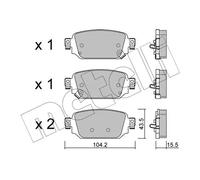 Plaquettes de frein 22-1238-0 METELLI pour MAZDA 3 3 A trois volumes CX-3