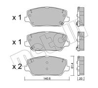 METELLI 22-1241-0 Plaquettes de frein