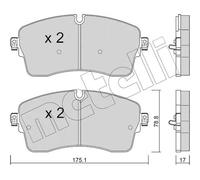 Plaquettes de frein 22-1250-0 METELLI pour LAND ROVER JAGUAR