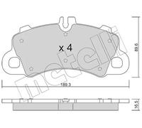Plaquettes de frein 22-1259-0 METELLI pour PORSCHE CAYENNE Coupe CAYENNE MACAN