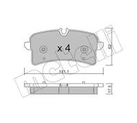 Plaquettes de frein 22-1261-0 METELLI pour BENTLEY PORSCHE AUDI