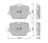 METELLI 22-1266-0 Plaquettes de frein