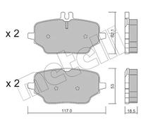 Plaquettes de frein 22-1273-0 METELLI pour MERCEDES-BENZ GLE GLE Coupe