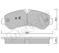 Plaquettes de frein 22-1276-0 METELLI pour MERCEDES-BENZ SPRINTER 4-t Fourgon