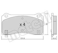METELLI 22-1277-0 Plaquettes de frein