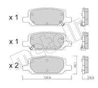 METELLI 22-1278-0 Plaquettes de frein