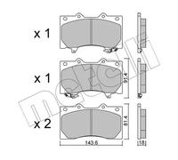 Plaquettes de frein 22-1279-0 METELLI
