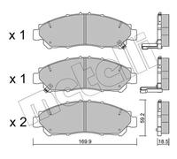 Plaquettes de frein 22-1291-0 METELLI pour TOYOTA HIACE VI Autobus/Autocar