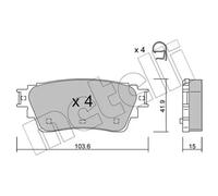 METELLI 22-1294-0 Plaquettes de frein
