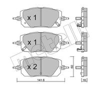METELLI 22-1295-0 Plaquettes de frein