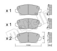 METELLI 22-1302-0 Plaquettes de frein