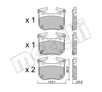 METELLI 22-1307-0 Plaquettes de frein