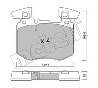METELLI 22-1310-0 Plaquettes de frein