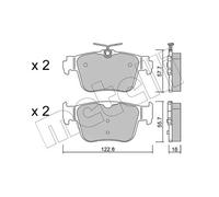 Plaquettes de frein 22-1317-0 METELLI pour VW SKODA CUPRA AUDI SEAT FORD