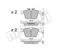 Plaquettes de frein 22-1329-0 METELLI pour VOLVO C40 S60 III S90 II V60 II