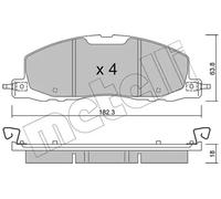 Plaquettes de frein 22-1330-0 METELLI pour FORD USA EXPLORER