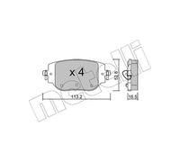 METELLI 22-1346-0 Plaquettes de frein