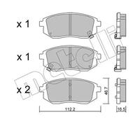 METELLI 22-1353-0 Plaquettes de frein