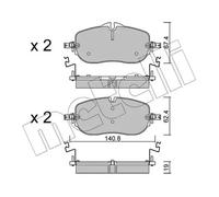 METELLI 22-1355-0 Plaquettes de frein