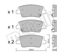METELLI 22-1360-0 Plaquettes de frein