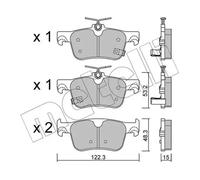 Plaquettes de frein 22-1363-0 METELLI pour HONDA e