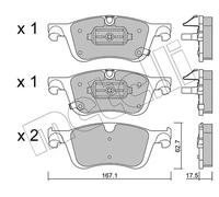 Plaquettes de frein 22-1365-0 METELLI pour NISSAN RENAULT