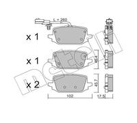 Plaquettes de frein 22-1366-1 METELLI pour MERCEDES-BENZ CITAN Tourer EQT