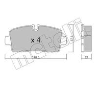 Plaquettes de frein 22-1380-0 METELLI pour IVECO DAILY VI Fourgon