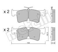 Plaquettes de frein 22-1389-0 METELLI pour VW MULTIVAN T7