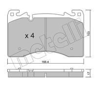 Plaquettes de frein 22-1391-0 METELLI pour LAND ROVER RANGE ROVER V