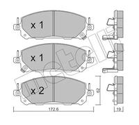 Plaquettes de frein 22-1398-0 METELLI pour NISSAN RENAULT