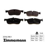 ZIMMERMANN Plaquettes de frein 22146.180.1