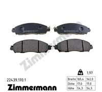 1x Kit de plaquettes de frein, frein à disque ZIMMERMANN 22439.170.1