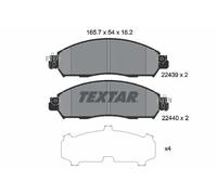 Textar Kit de plaquettes de frein 2243901 pour Nissan Leaf, Navara NP300, NV200, Renault Avant