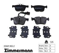 ZIMMERMANN 22601.165.2 Plaquettes de frein
