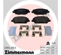 ZIMMERMANN 22804.200.2 Plaquettes de frein